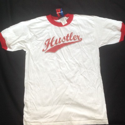 Hustler Red and White Baseball T-shirt - WestCoastStylez