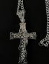 Silver Chain and Cross Pendant with Snake 4