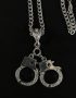 Silver Chain with Diamond Handcuffs 2