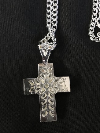 Silver Chain with Mini Diamond Encrusted Cross | WestCoastStylez.com ...